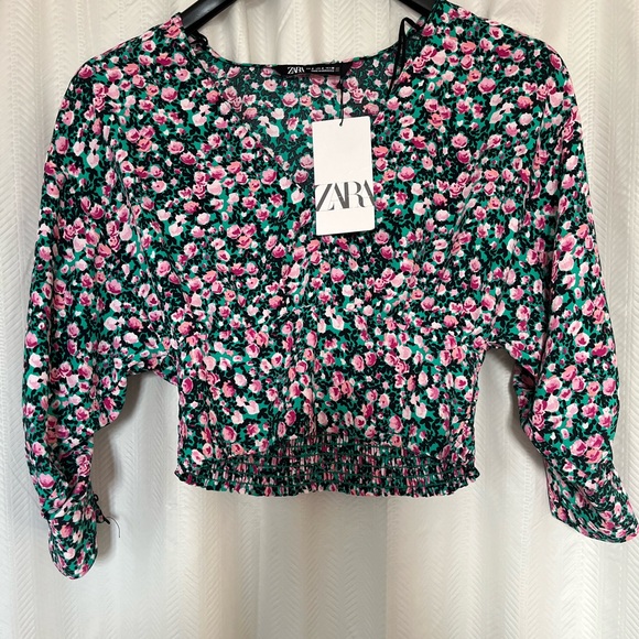 Zara floral crop top - Picture 1 of 3